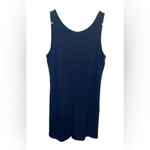 BCBG Generation Shift Slit Dress Navy Blue Size Medium Swing Tank Stretch NWT